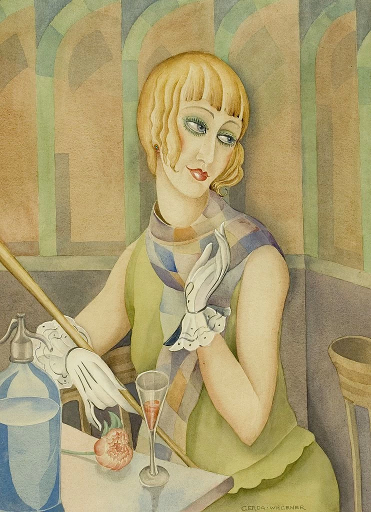 Ritratto di Lili Elbe al bar